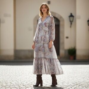 ALLSAINTS Trude Vimur Maxi Dress Size 2 $379